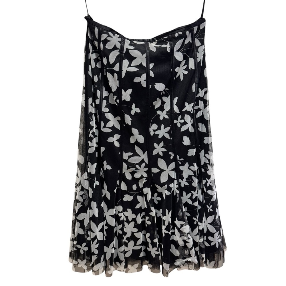 Joseph Ribkoff Union Label Vintage Black Floral Midi Skirt Size 8